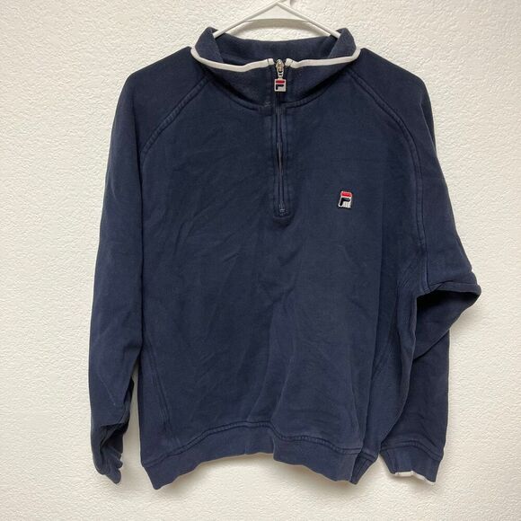 Vintage Fila Quarter Zip Pullover Sweater Large - Picture 2 of 4